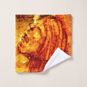 Mental Health Sadness Watercolor Painting Wash Cloth