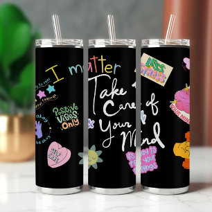 Mental Health Self Care Affirmation Tumbler – Posi