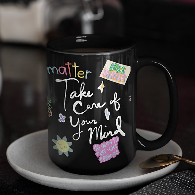 Mental Health Self Care Affirmation Tumbler – Posi Coffee Mug (Creator Uploaded)
