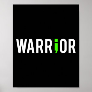 Mental Health Semi Colon Warrior Design Gift For S Poster