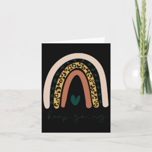 Mental Health Semicolon Keep Going Boho Trendy Cut Card