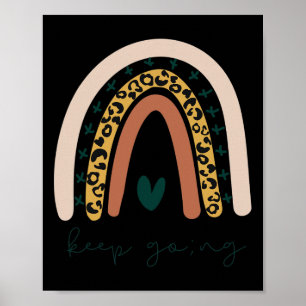 Mental Health Semicolon Keep Going Boho Trendy Cut Poster
