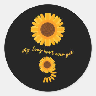 Mental Health Semicolon Sunflower Suicide Preventi Classic Round Sticker
