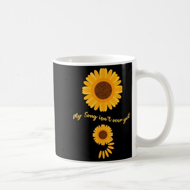 Mental Health Semicolon Sunflower Suicide Preventi Coffee Mug (Right)