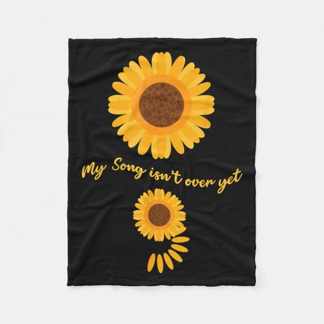 Mental Health Semicolon Sunflower Suicide Preventi Fleece Blanket (Front)