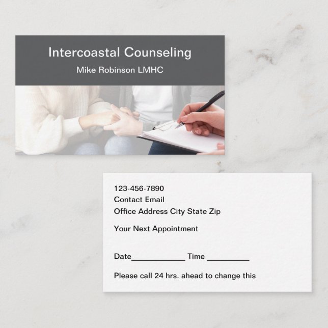 Mental  Health Services Office Appointment Cards (Front/Back)