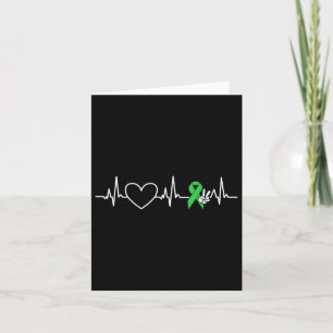 Mental Health Shirt Heartbeat Ribbon Mental Health Card