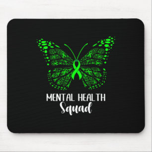 Mental Health Squad Appreciation Day Butterfly Wom Mouse Mat