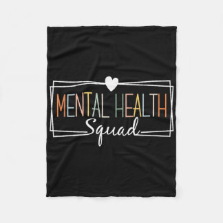 Mental Health Squad Brain Illness Mental Health Aw Fleece Blanket