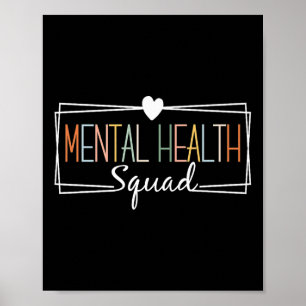 Mental Health Squad Brain Illness Mental Health Aw Poster