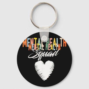 Mental Health Squad Cute Heart Mental Health Key Ring