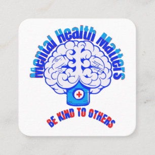 Mental Health Square Business Card