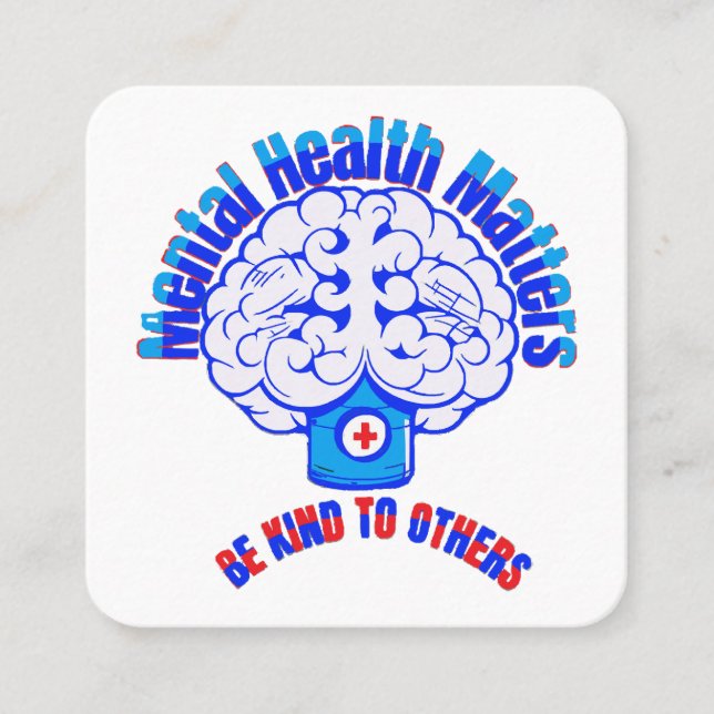 Mental Health Square Business Card (Front)