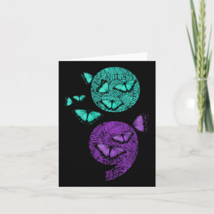 Mental Health Suicide Awareness Semicolon Butterfl Card