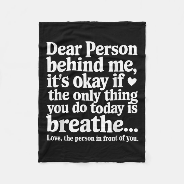 Mental Health Suicide Prevention Awareness Person  Fleece Blanket (Front)