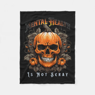 Mental Health Suicide Prevention Halloween Skeleto Fleece Blanket