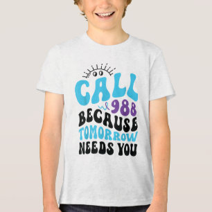 Mental Health Support 988 Suicide Prevention Week Tri-Blend Shirt