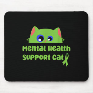 Mental Health Support Cat _ Mental Health S Awaren Mouse Mat