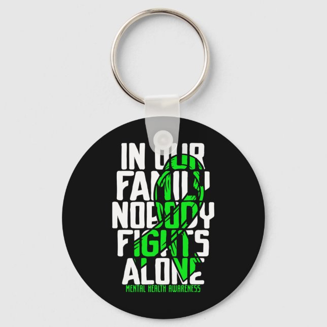 Mental Health Support Family Mental Health Awarene Key Ring (Front)