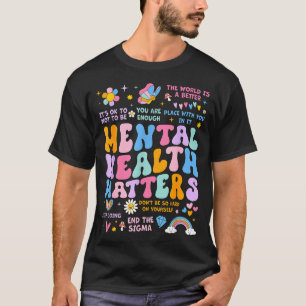 Mental health support squad groovy men women kids T-Shirt