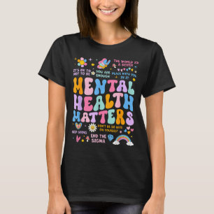 Mental health support squad groovy men women kids T-Shirt