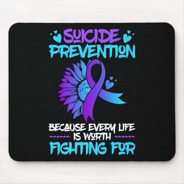 Mental Health Support Week Suicide Prevention Awar Mouse Mat (Front)