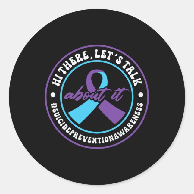 Mental Health Suprt 988 Suicide Prevention Week  Classic Round Sticker (Front)