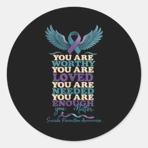 Mental Health Suprt Suicide Prevention Awareness S Classic Round Sticker