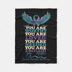 Mental Health Suprt Suicide Prevention Awareness S Fleece Blanket