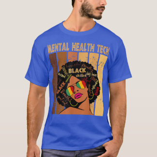 Mental Health Tech Afro African American Black His T-Shirt