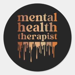 Mental Health Therapist African American Classic Round Sticker
