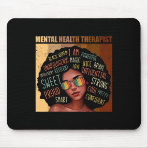 Mental Health Therapist Afro Women Black History M Mouse Mat