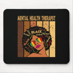 Mental Health Therapist Afro Women Black History M Mouse Mat