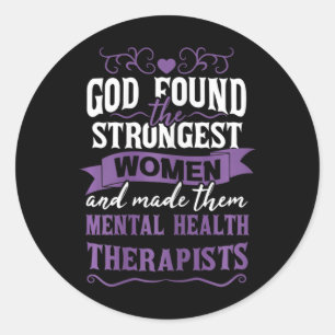 Mental Health Therapist Mental Health Awareness Classic Round Sticker