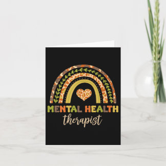 Mental Health Therapist Rainbow Mental Health Awar Card