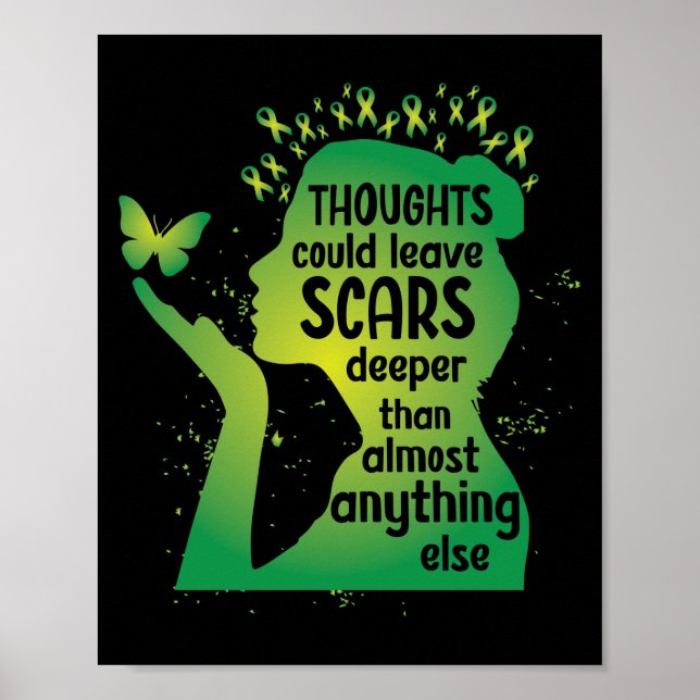 Mental Health Thoughts Could Leave Scars Poster (Front)