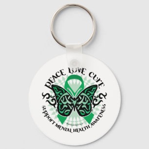 Mental Health Tribal Butterfly Key Ring