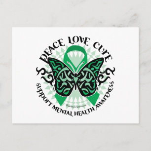 Mental Health Tribal Butterfly Postcard