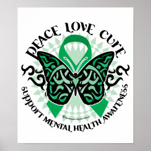 Mental Health Tribal Butterfly Poster
