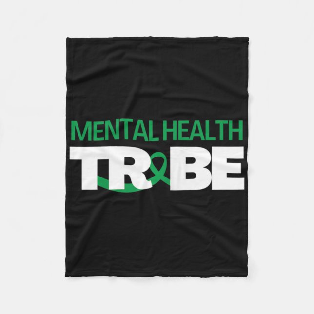 Mental Health Tribe Mental Health Awareness  Fleece Blanket (Front)