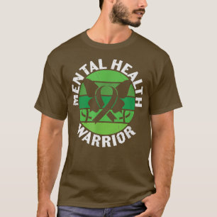 Mental Health Warrior Butterfly Green 5574  T-Shirt