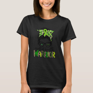 Mental Health Warrior Messy Bun Mental Health Matt T-Shirt