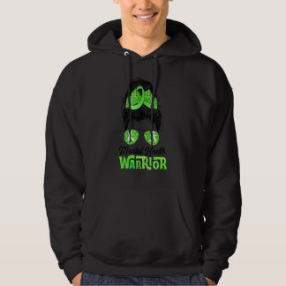Mental Health Warrior Messy Bun Women Mental Healt Hoodie