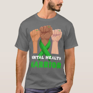 Mental Health Warrior Raised Fists Mental Health M T-Shirt