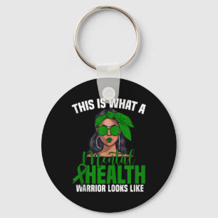 Mental Health Warrior Women Fighter Awareness Ment Key Ring