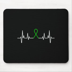 Mental Illness Green Ribbon Mental Health Awarenes Mouse Mat