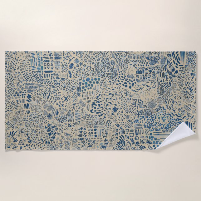 Mental Noise V01 Beach Towel (Front)