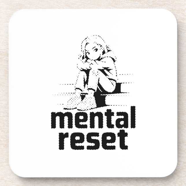 Mental Reset – Silent Reflection Edition Coaster (Front)