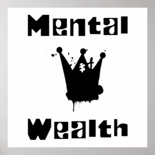 mental wealth is mental health poster (Front)