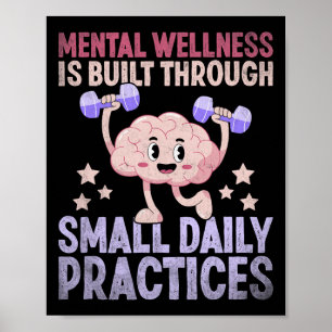 Mental Wellness Brain Health Awareness Prevent Sui Poster